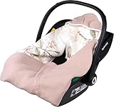 Lionelo TRAVEL Swaddle Blanket Warmes Babytuch für Kindersitz, Tragetasche, Kinderwagen, Ganzjährig, Weiche Babydecke 90x90 cm, Klettverschluss, 100% Baumwolle