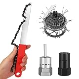 AIOUHMYM 3 Stück Fahrrad Kettenpeitsche und Abzieher Set, 3 in 1 Zahnkranzabzieher Kassettenabzieher Ritzelabnehmer, Universal Zahnkranzabzieher Ritzelabzieher Freilauf Entferner Fahrradwerkzeug