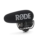 RØDE VideoMic Pro+ Premium Shotgun-Mikrofon für die Kamera mit Hochpassfilter, Hochfrequenzverstärkung, Pad, Sicherheitskanal für Filmemachen, Erstellen von Inhalten und Standortaufnahmen, Black