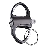 Keychain Lighter Match Strike, Ewiges Streichholz Feuerzeug mit Schlüsselbund, Tragbares Wiederverwendbares multifunktionsmatch, Outdoor Camping Match Feuerzeug, Butangasfrei (Black)