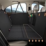 BMaoBBo Hundedecke Auto Rückbank[127x62cm],Wasserdicht,Kratzfest mit Hartschale (300 Pfund Traglast),Rücksitzschutz für SUV & Familienauto,Abnehmbar, Waschbar mit Belüftungsnetz & Tasche (Schwarz)