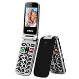 artfone CF241A GSM Klapphandy Seniorenhandy mit Ladegerät und Kamera丨Dual SIM Handy mit Notruftaste丨2,4 Zoll Farbdisplay丨Rentner Handy große Tasten丨FM Radio丨1300mAh Akku丨Bluetooth - Schwarz
