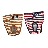 Toddmomy 2 Stück physiologische Hosen für Haustiere hundewindel Dog Diapers Hund, weiblicher Whippet männlich reizwäsch Physiologische Windeln für Hunde weibliche Haustierwindel Baumwolle