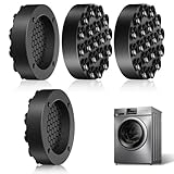 Schwingungsdämpfer Waschmaschine 4er Set – Anti-Vibrationsmatte Universal Waschmaschinenfüße Rutschfeste Silikonunterlage – Geräuschdämpfer & Höhenverstellung für Waschmaschine, Trockner