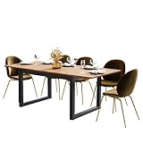 Newfurn Esstisch ausziehbar 160-200 cm inkl. Tischplatte Anthrazit Wildeiche Esszimmertisch Vintage Industrial - 160x75x90 cm (BxHxT) - Tisch Küchentisch Speisetisch - Esszimmer