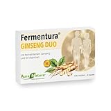 Aura Natura - Fermentura Ginseng Duo Kapseln - Fermentierter Ginseng Extrakt - Mit 3 verschiedenen Ginseng-Sorten - Enthält Vitamin B2, B6, B12-30 Kapseln