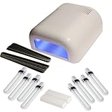 Sina UV Lichthärtungsgerät 36 W mit Timer inkl. 8 UV Röhren, 10 Nagelfeilen und 2 Feilblöcke