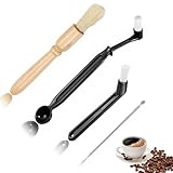 Kaffee Bürsten Set,4 Pcs Kaffee Pinsel Kaffee Reinigungsbürste Barista Pinsel Espressomaschinen Reinigungspinsel für Die Reinigung Von Kaffeemaschine und Küchenzubehör