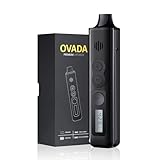 Vaporizer Verdampfer Kit mit Bildschirm | Keramik Kammer + USB-C Schnellladekabel | Handlich Tragbar + Großer Temperaturbereich | Temperaturregelung in °C und °F | Dampf Kräuter Dry Herb (Schwarz)