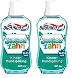 Odol-med3 Juniorzahn Mundspülung für Kinder (6-13 Jahre), 300 ml, mit mildem Minzgeschmack (Packung mit 2)