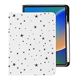 BlHMCASE Cute Y2K Star for iPad Air 13 Inch Case M3 2025/M2 2024/iPad Pro 12.9 Inch Case with Pencil Holder, Auto Sleep/Wake Multiple Viewing Angles, Leather Soft TPU Back Cover