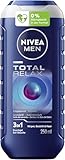 NIVEA MEN Total Relax Duschgel, pH-hautneutrale Pflegedusche mit Zedernholzduft für Männer, entspannende Formel mit Lavendelöl für Körper, Gesicht und Haar (250 ml)