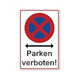 Absolutes Halteverbot parken verboten Schild 20 x 30 cm aus stabiler PVC Hartschaumplatte 3mm Parkplatzschild mit UV-Schutz von STROBO