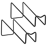 Holibanna 2 Stück Einzelnes Weinflaschenregal Freistehender Weinhalter Weinständer Aus Metall Rotwein-Organizer Für Getränke Likörflaschen (Schwarz)