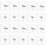 xiaowanwan 20 Stück Klebeschrauben Ohne Bohren,Klebe Schrauben für Wand,Schrauben Klebehaken Transparente für Bad Küchen,Bis zu 10 kg Belastung (Stil 1)