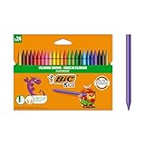 BIC Kids Plastidecor Wachsmalkreiden, Gold und Silber - 24er Pack