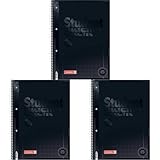 Brunnen 1067928190 Notizblock/Collegeblock Student Colour Code (A4 kariert, Lineatur 28, 90 g/m², 80 Blatt) schwarz (Packung mit 3)