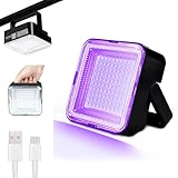 Schwarzlicht Strahler 60W, WINNIW 120 LED UV Schwarzlichtlampe, Wiederaufladbares Dimmbares UV-Licht für Schwarzlichtparty, Neonparty, Halloween, Bodypainting, Fluoreszenzeffekt, Disco