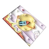 Lustiger Badeteppich, Badteppich für Badezimmer, Tech-Samt, Astronaut Dekoration, Erweiterungsteppich für Balkon, Wohnzimmer