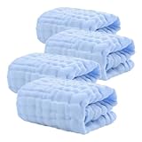TOYANDONA Einmalwaschlappen Baby 4er Set Waschlappen Aus 100% Weiche Saugfähige Gesichtstücher Für Kleinkinder Quadratische Handtücher Für Neugeborene Und Babys Babywaschlappen
