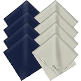 Quelcc 8 Stück Mikrofaser Reinigungstuch, Brillenputztücher, Displaytuch, Reinigungstücher,Tücher Für Brillen, Optikerqualität, für Kamera, Objektiv, Brillen Handys Tabletten Bildschirme(15x18cm)