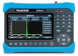 TELESTAR SATPLUS 4 - SAT Messgerät, Kabel & Terrestrisch - Satelliten Finder (DVB-S/DVB-S2 / DVB-C/DVB-T2 HD, H.265), DiSEqC, Unicable, WLAN, Glasfaser, Akku