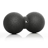 BODYMATE Großer Faszien-DUO-Ball Schwarz, Selbstmassage-Ball für Faszientraining, Durchmesser 12cm Länge 24cm