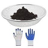 Bodenfolie - Robustes Desie Garten Kompostsieb für Gartenarbeit | Steinsieb, Sandsieb und Erde, leichtes Gartenwerkzeug, rostfreies Erdsieb mit u