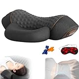 TinyShiatsu 3in1 Massage Kopfkissen, Nackenmassagegerät Elektrisch mit Wärme, Ergonomic Massagekissen Rücken für Unteren Rücken, Nacken (QH)