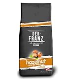 Der-Franz Kaffee, aromatisiert mit Haselnuss, Arabica und Robusta Kaffeebohnen, 1000 g