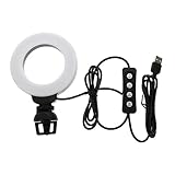 OKUMEYR LED Ringlicht mit Clip für Video und Konferenzbeleuchtung Dimmbar Tragbar für Makeup Remote Arbeit Live Streaming und Fotografie