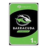 Seagate BarraCuda 1TB, Interne Festplatte HDD, 3.5 Zoll, 7200 U/Min, 64 MB Cache, SATA 6 Gb/s, silber, inkl. Data Rescue Service (ST1000DMZ14)
