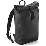 BagBase Tarp Rolltop Rucksack 15 Liter, Schwarz, 26 x 43 x 13 cm