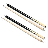 Genubi Industry 48 Inch Pool Cue Stick/Billiards Cue Stick, Hardwood Pool Stick Pool Cue, 2-Piece Pool Cue House Bar Cue Stick, Set of 2