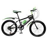 TESUGN 20 Zoll Kinderfahrrad, 7 Gang Mountainbike Kinder Fahrrad, Aluminium Mountainbike mit V-Bremse für Mädchen und Jungen, Grün