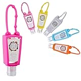 Hygiene Handgel 6er Set antibakteriell Taschenhandgel mit Silikonhülle zum aufhängen in 6 verschiedenen Duftrichtungen 6x 30ml (1 x 6er Set Handgel)