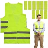 Warnwesten Auto,2 Stück Auto Reflektorweste,Pannenweste,Sicherheitswesten,Warnweste 360° Reflektierend,KFZ Pannenhilfe,mit 10 Reflektierende Aufkleber,für Fahrern,Arbeitskräften,Erwachsene