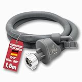 ELECTROHOGAR Aquastop Schlauch Waschmaschine und Spülmaschine, 1,5M | VDE Geprüfte - Deutsches Zertifikat | Zulaufschlauch Wasserstop Waschmaschine Und Geschirrspüler, PVC Material, 3/4 Zoll Anschluss