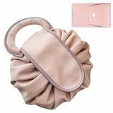 Kosmetiktasche mit Kordelzug Portable, Kosmetik Organizer, Kosmetikkoffer, Kosmetikbeutel, Schmink Organizer, Schminktisch Zubehör, mit Make up Pinsel Aufbewahrung, One-Step Makeup Tasche (Rosa)