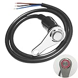 Greluma 1 Stück 12V LED Motorrad Schalter ON-Off Scheinwerfer Nebelscheinwerfer Lenker Verstellbare Halterung Schalter Taste-22mm (7/8')