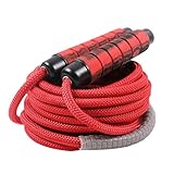 Sipiris Springseil Lang Verstellbare Länge Springseil 7m Frei Einstellbares & Langlebiges Seilspringen Gruppen Springseil für Kinder und Erwachsene, Schule, Sport, Outdoor-Aktivitäten（Rot）