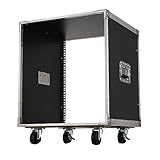 CDZHLTG 12 HE 19 Zoll Netzwerkschrank Server Schrank, Equipment Rack Abschließbar mit 4 Rollen, Traglast 200 kg, Tischrack Netzwerk Rack Serverschrank Audio-Rack, Schwarz