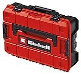 Original Einhell E-Case S-F Systemkoffer (max. 25 kg, universelle Aufbewahrung und Transport von Zubehör und Werkzeug, stapelbar, verknüpfbar, inkl. Schaumstoffeinlage)