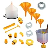 Kühlmittel-Einfülltrichter, Kühler-Einfüllrohr-Set, 19 x Kühler-Einfüllstutzen, Kühlmittel-Trichter-Spülset, Rohr mit einfachem Ausgieß-Design, Kfz-Kühlwerkzeug für die Autowartung