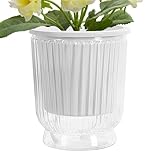 Selbstbewässernde Töpfe für Zimmerpflanzen - Pflanztopf | Mittlerer Selbstbewässerungstopf | Automatisches Bewässerungssystem, ideal für geringen Wartungsaufwand, stilvoll und langlebig, perfekt für