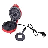 HEEPDD Kuchenmaschine, Waffeleisen, Mini-Brottoaster, 550 W, Kompakte Elektrische Antihaft-Backmaschine für Frühstückskekse, Pizza, Waffeln mit Bereitschaftsanzeige, Rutschfeste Füße (EU-Stecker