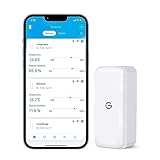 GoveeLife Hygrometer Thermometer Innen Sensoren, Mini Bluetooth Temperatur und Luftfeuchtigkeitsmesser mit App Benachrichtigung und Datenspeicherung, geeignet für Gewächshaus, Weinkeller