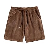 Generisch Herren Mesh Short atmungsaktive Sweatshorts mit Seitentaschen komfortable Kurze Hose mit Loser Passform Sport Herren Sport Shorts