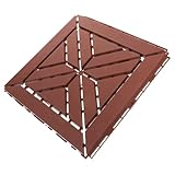 SEWACC Witterungsbeständige Langlebige Kunststoff Puzzle Gartenfliesen mit rutschfeste Balkon Terrassen Bodenplatten für Außenbereiche Einfache und Wasserableitung