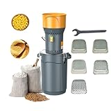 Elektrische Getreidemühle 25L, Schrotmühle für Getreide mit 5 Mahlsiebe, 1300W Getreidemühle mit Edelstahlklinge, 300 kg/h Schrotmühle Elektrisch für Gewürze, Getreide, Futterherstellung